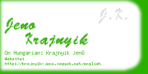 jeno krajnyik business card