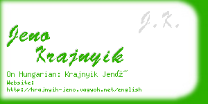 jeno krajnyik business card